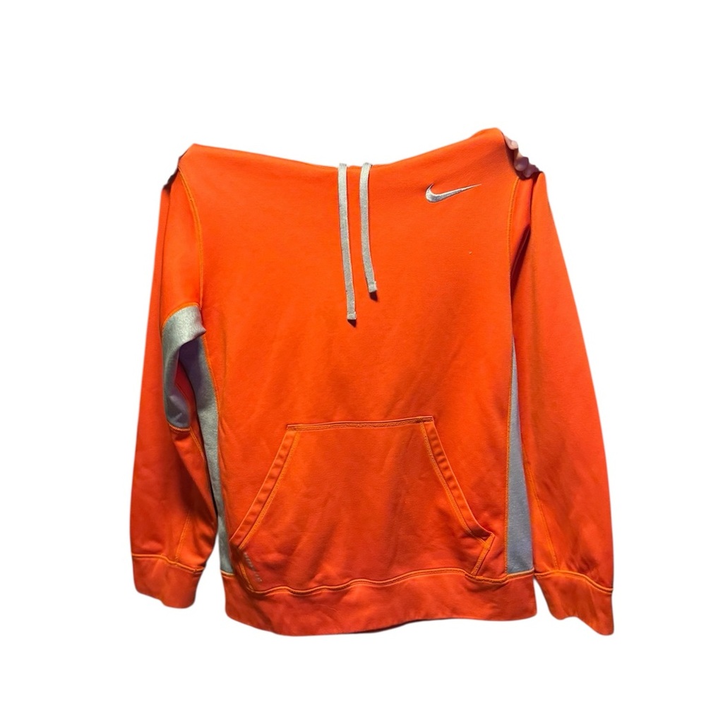 Nike Orange Hoodie with Silver Accents